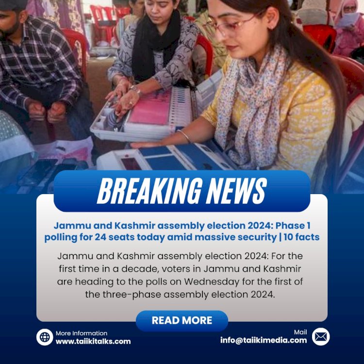 Jammu and Kashmir assembly election 2024: Phase 1 polling for 24 seats today amid massive security | 10 facts