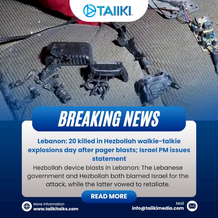 Lebanon: 20 killed in Hezbollah walkie-talkie explosions day after pager blasts; Israel PM issues statement