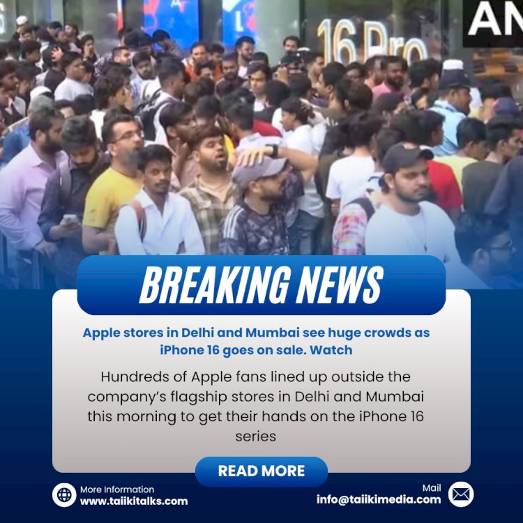 Apple stores in Delhi and Mumbai see huge crowds as iPhone 16 goes on sale. Watch