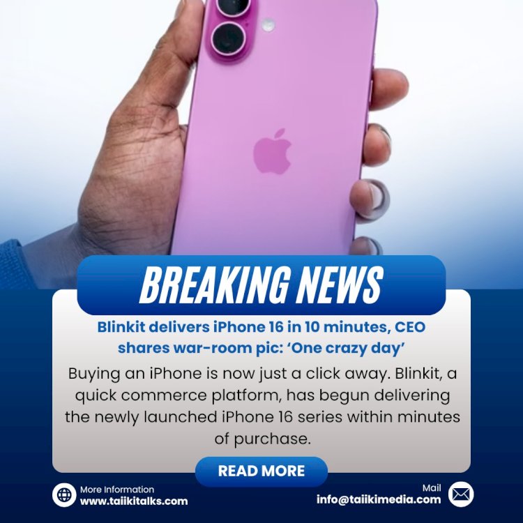 Blinkit delivers iPhone 16 in 10 minutes, CEO shares war-room pic: ‘One crazy day’