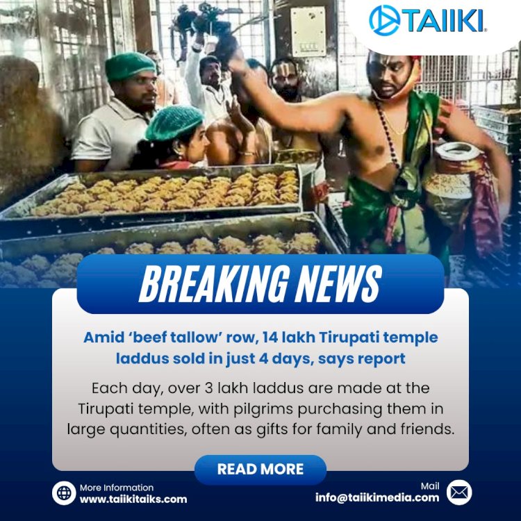 Amid ‘beef tallow’ row, 14 lakh Tirupati temple laddus sold in just 4 days, says report