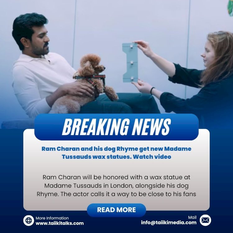 Ram Charan and his dog Rhyme get new Madame Tussauds wax statues. Watch video